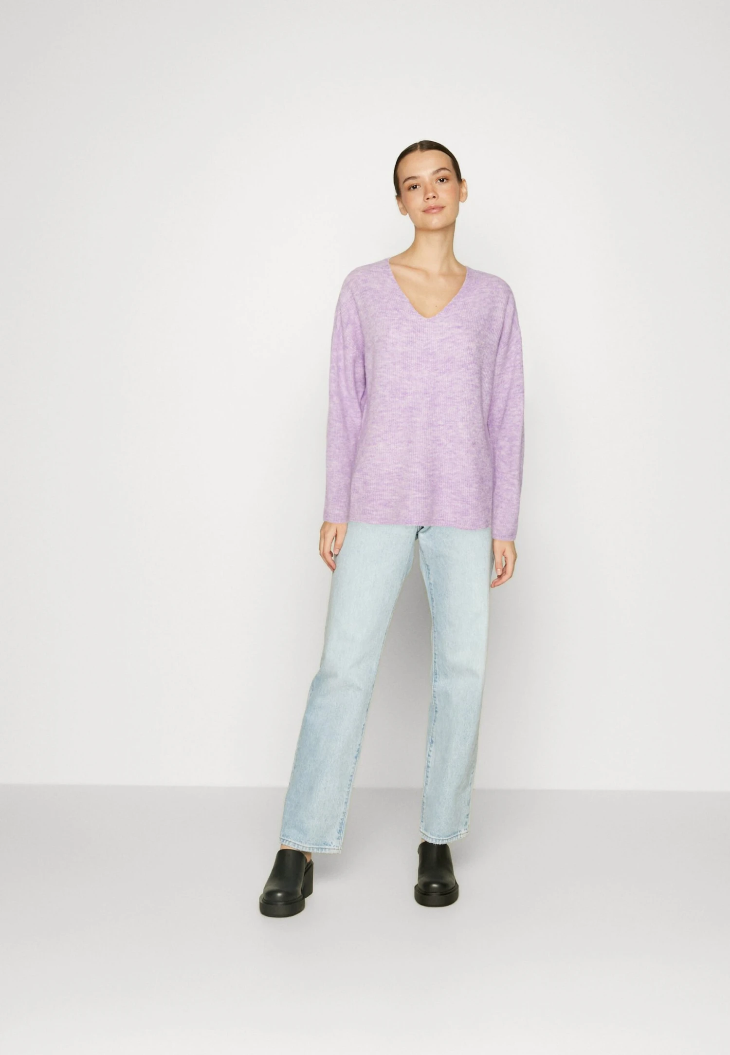 Vero Moda Vmcrewlefile Ls V-Neck Noos - Jumper - Orchid Bloom 4 Vero Moda Vmcrewlefile Ls V-Neck Noos - Jumper - Orchid Bloom - Image 2
