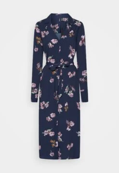 Vero Moda Tall Vmlydia Calf Shirt Dress- Shirt Dress - Navy Blazer/Lana