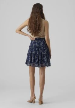 Vero Moda Vmsmilla Short Frill Skirt - A-Line Skirt - Night Sky/Vega -Vero Moda de5f90ad91e24f3f938e3aa2ce961830