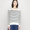 Vero Moda Vmnova O Neck- Jumper - Birch/Navy Blazer -Vero Moda de8770fe0eca4aa8b037c4d43ab01177