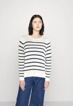 Vero Moda Vmnova O Neck- Jumper - Birch/Navy Blazer