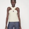 Vero Moda Tall Vmgloriarib Cross Over Strap - Top - Birch -Vero Moda e040bb3fea35415c9e727325add3f759