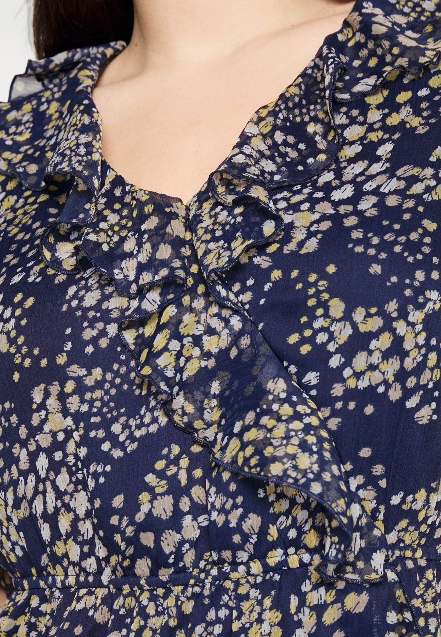 Vero Moda Curve Vmdora Kaya Short Dress - Day Dress - Navy Blazer/Dora 7 Vero Moda Curve Vmdora Kaya Short Dress - Day Dress - Navy Blazer/Dora - Image 5