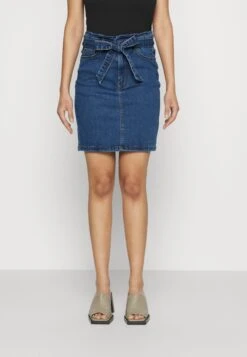 Vero Moda Petite Vmcamilla Short Paperbag Skirt- Maxi Skirt - Medium Blue Denim
