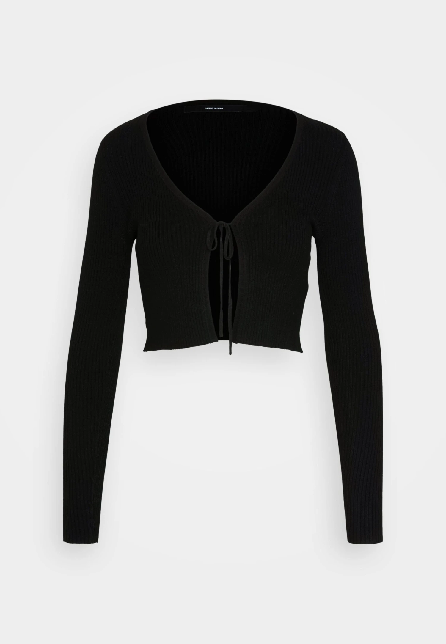 Vero Moda Vmglory Tie String - Cardigan - Black 7 Vero Moda Vmglory Tie String - Cardigan - Black - Image 5