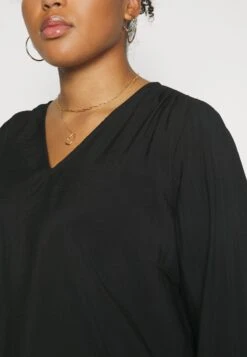 Vero Moda Curve Vmclena Pleat- Blouse - Black -Vero Moda edbcca9e64fb45c7afcf89c45dba463c