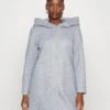 Vero Moda Curve Vmverodona - Short Coat - Light Grey Melange/Melange