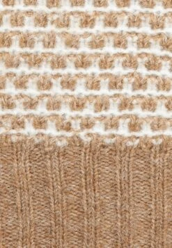 Vmcaitlin Roll Neck - Jumper - Tigers Eye/Snow White -Vero Moda f6c41a7984164bda8a5e02c810f67689