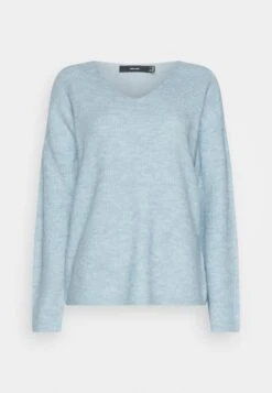 Vero Moda Vmcrewlefile Ls V-Neck Noos - Jumper - Skyway