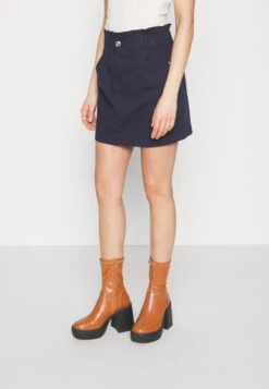 Vero Moda Petite Vmwild Alma Paperbag Skirt - A-Line Skirt - Navy Blazer