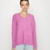 Vero Moda Vmcrewlefile Ls V-Neck Noos - Jumper - Cyclamen Melange -Vero Moda f95ad7d0ef2c46b7b7445ec083104678