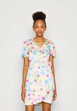 Vero Moda Vmsienna Wrap Short Dress - Day Dress - Lemon Meringue