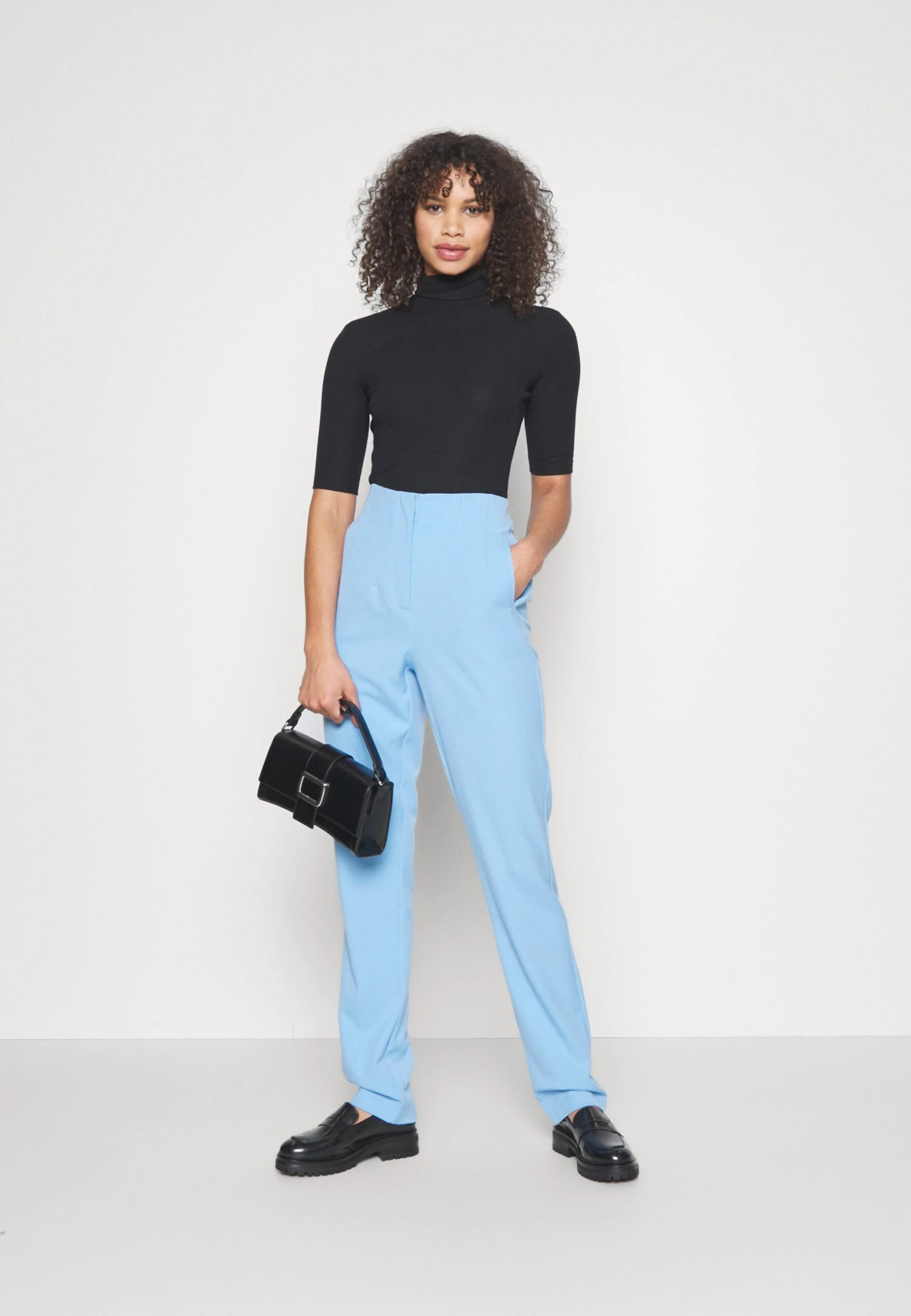 Vero Moda Tall Vmkiraloa Tapered Solid Pant- Trousers - Little Boy Blue 4 Vero Moda Tall Vmkiraloa Tapered Solid Pant- Trousers - Little Boy Blue - Image 2