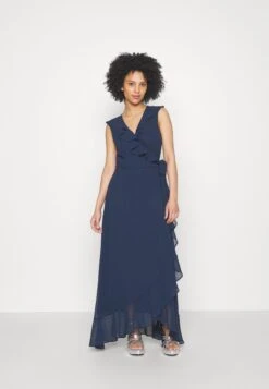 Vero Moda Petite Vmsille Wrap Maxi Dress - Maxi Dress - Navy Blazer